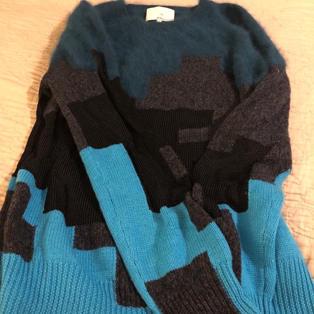 CASHMERE Phillip Lim multi material knit cashmere sweater - Picture 1 of 15